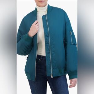 NWT Hudson Women’s MA-1 Oversized Bomber Jacket Teal